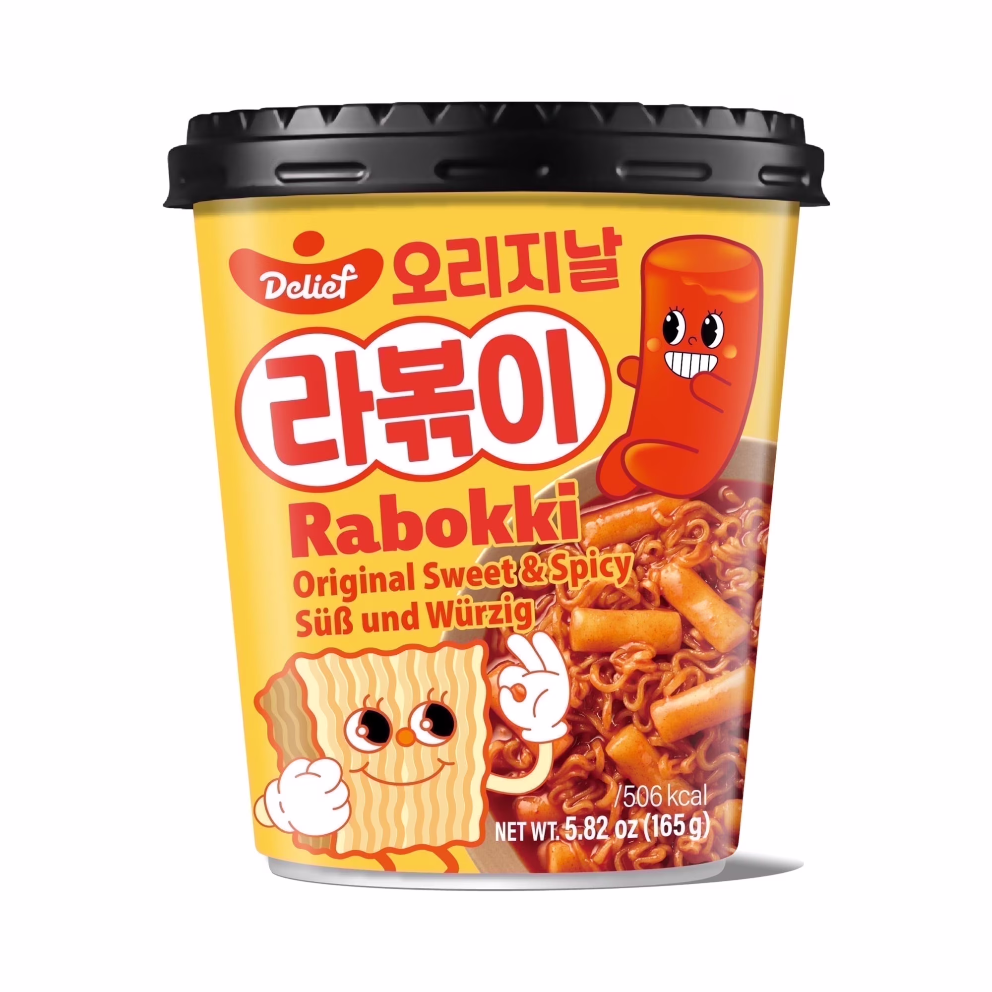 DELIEF Rabokki Sweet & Spicy, Jjajang, Hot Chicken, Carbo, Mac & Cheese